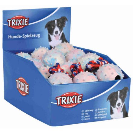 Trixie Ball on a Rope - natúr gumi játék (labda kötéllel) kutyák részére (Ø6/30cm)