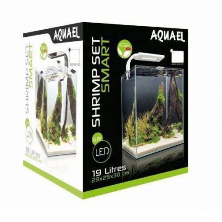 Aquael Shrimp Set Smart Day&Nnight 19 white - Nano akvárium (fehér) garnélarákoknak és kisebb halaknak (25x25x30cm)