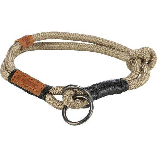 Trixie Be Nordic Collar - nyakörv fonott kötélből (homok/fekete) kutyák részére (M:45cm/Ø8mm)