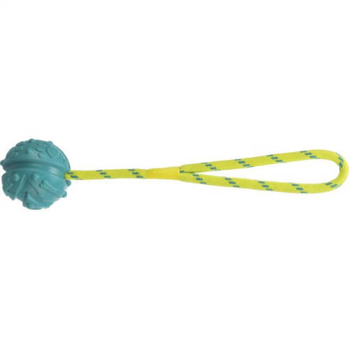 Trixie Aqua Toy Ball on Rope - natúr gumi játék (labda kötéllel) kutyák részére (Ø7/35cm)
