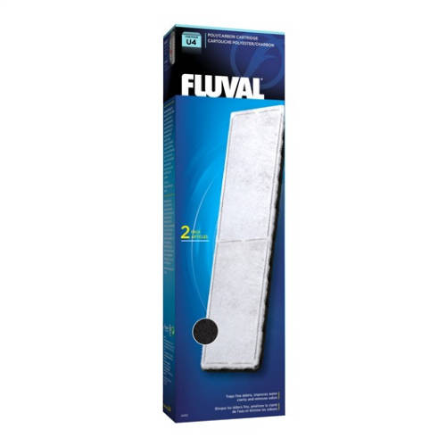 FLUVAL "U4" Poly/Carbon Cartridge - szűrőbetét (Fluval U4 belső szűrőhöz) 2db