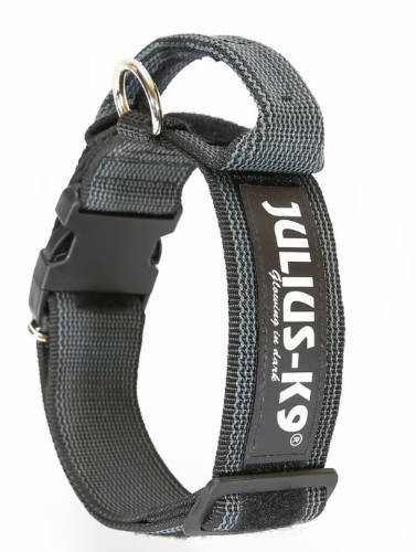 JK9 Color&Gray nyakörv bizt.zárral, 40mm, fekete-szürke CSOMAGOLT