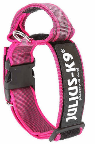 JK9 Color&Gray nyakörv bizt.zárral, 40mm, pink-szürke CSOMAGOLT
