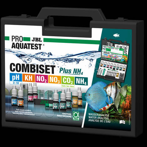 JBL PROAQUATEST COMBISET Plus NH4 - az édesvízi akváriumok legfontosabb vízértékeihez,beleértve az ammónium tesztet